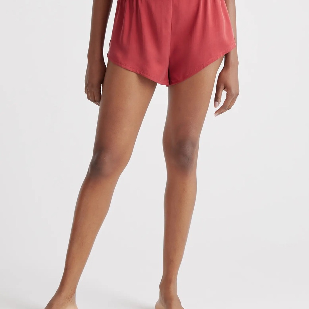 100% Washable Silk Pajama Shorts | Quince | Red, L